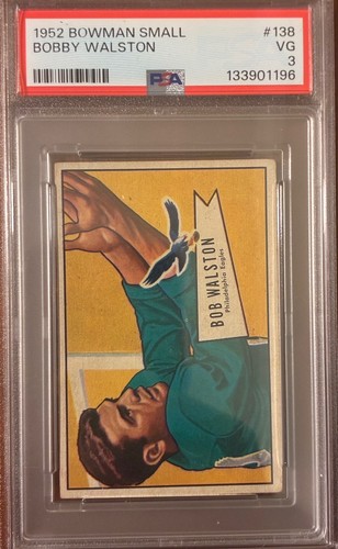 Bobby Walston #138 1952 Bowman Small card