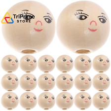 50 Pcs Wooden Round Beads Natural Wood Loose 1.40X1.40X1.40CM, Light Yellow