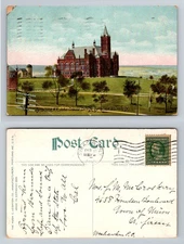 Syracuse, NY-New York, John Crouse College SU Towered Vintage c1910 Postcard