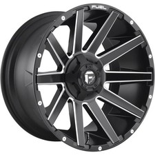 20x10 Matte Black Milled Wheels Fuel D616 Contra 6x1356x5.56x139.7 -19 Set Of