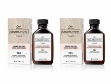 2 Pack Wella ColorCharm Permanent Hair Toner Liquid T81 Intense Ash Blonde