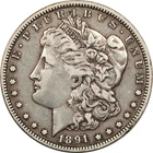 1891-O Morgan Silver Dollar $1, Extremely Fine XF+