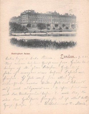 10930) AK Buckingham Palace London GB gelaufen 1902
