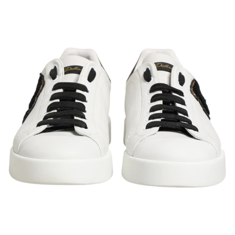 Tênis DOLCE & GABBANA couro branco logotipo DG cano baixo EU41/US8 620usd - Imagem 2 de 4