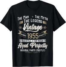 70th Birthday Gift Vintage 1955 Men Funny 70 Years Old 1955 T-Shirt