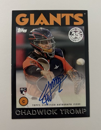 2021 Topps Baseball Chadwick Tromp 35th Anniversary Black Rookie Auto #’d /199