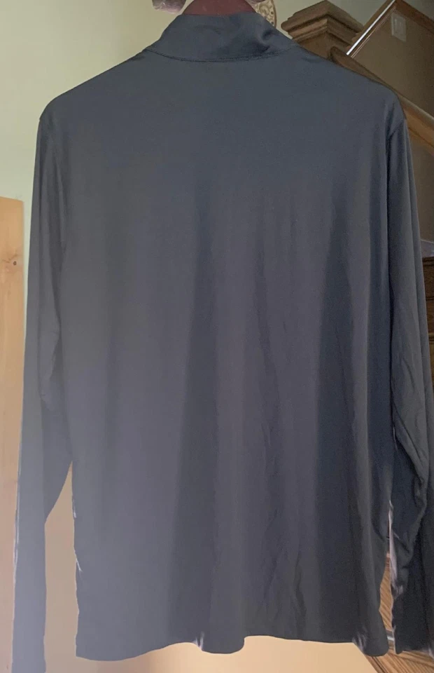 Men's L Detroit Red Wings Antigua Black Tribute Quarter-Zip Pullover Top New - Image 3 of 4