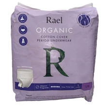 Rael Organic Disposable Period Underwear S/M 5 Count Leakproof Feminine Care New