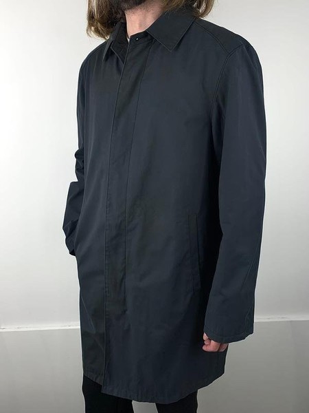 Men Strellson Trench Coat Navy Cotton 54