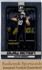 2025 Donruss Optic #10 Justin Herbert Play Action