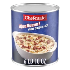 Chef-mate Que Bueno White Queso and Nacho Cheese Sauce, Canned Food, 6 lb. 10...