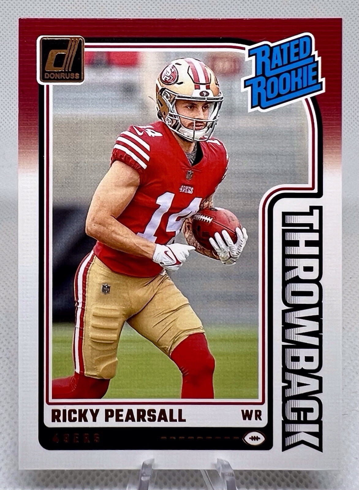 RICKY PEARSALL RC 2024 Donruss Throwback Insert #33 Rated Rookie 49ers