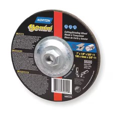 Norton Abrasives 66252841905 Depressed Center Cut-Off Wheel, Type 27, 6 In Dia,