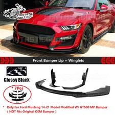 For Ford Mustang Modified Gt500 Mp Bumper 15-22 Front Bumper Lip Winglets Kit