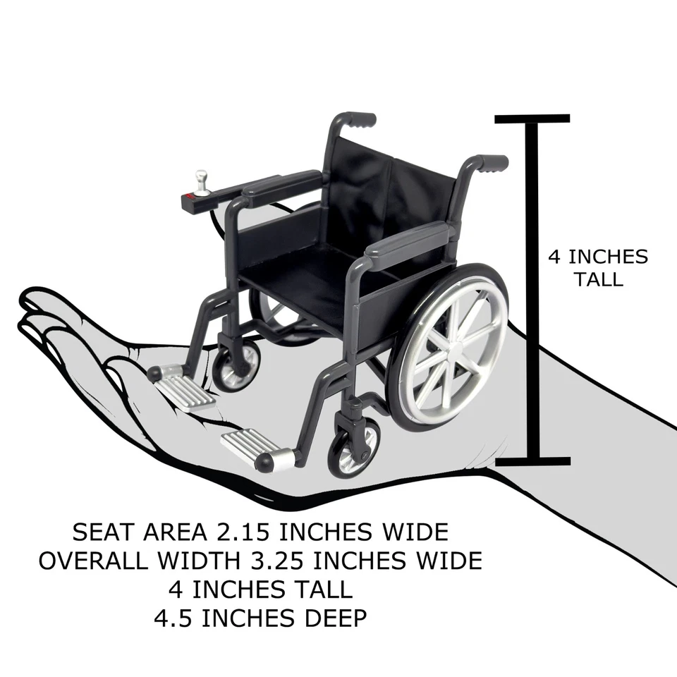 Silla de ruedas de juguete de plástico para figuras de acción de lucha libre WWE y AEW Foto 4 de 4