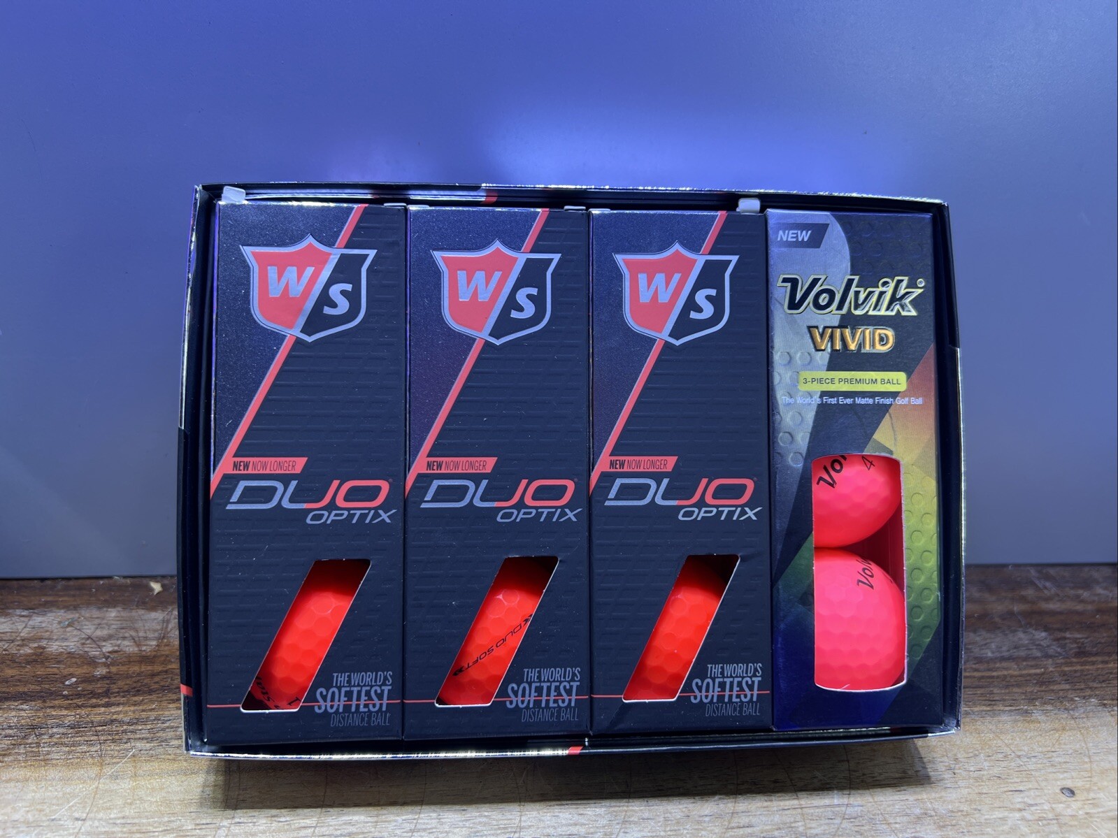 Balls- 9 Balls & Volvik Vivid Pink Red New