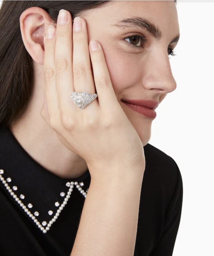 Kate Spade New York Something Sparkly Heart Clay Pave Ring Kate Spade New York Something Sparkly Heart Clay Pave Ring