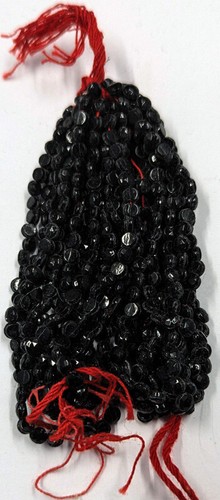 Vintage Antique Jet Black Nail Head Beads Glass 3mm Approx 600pc Lot WB1-60