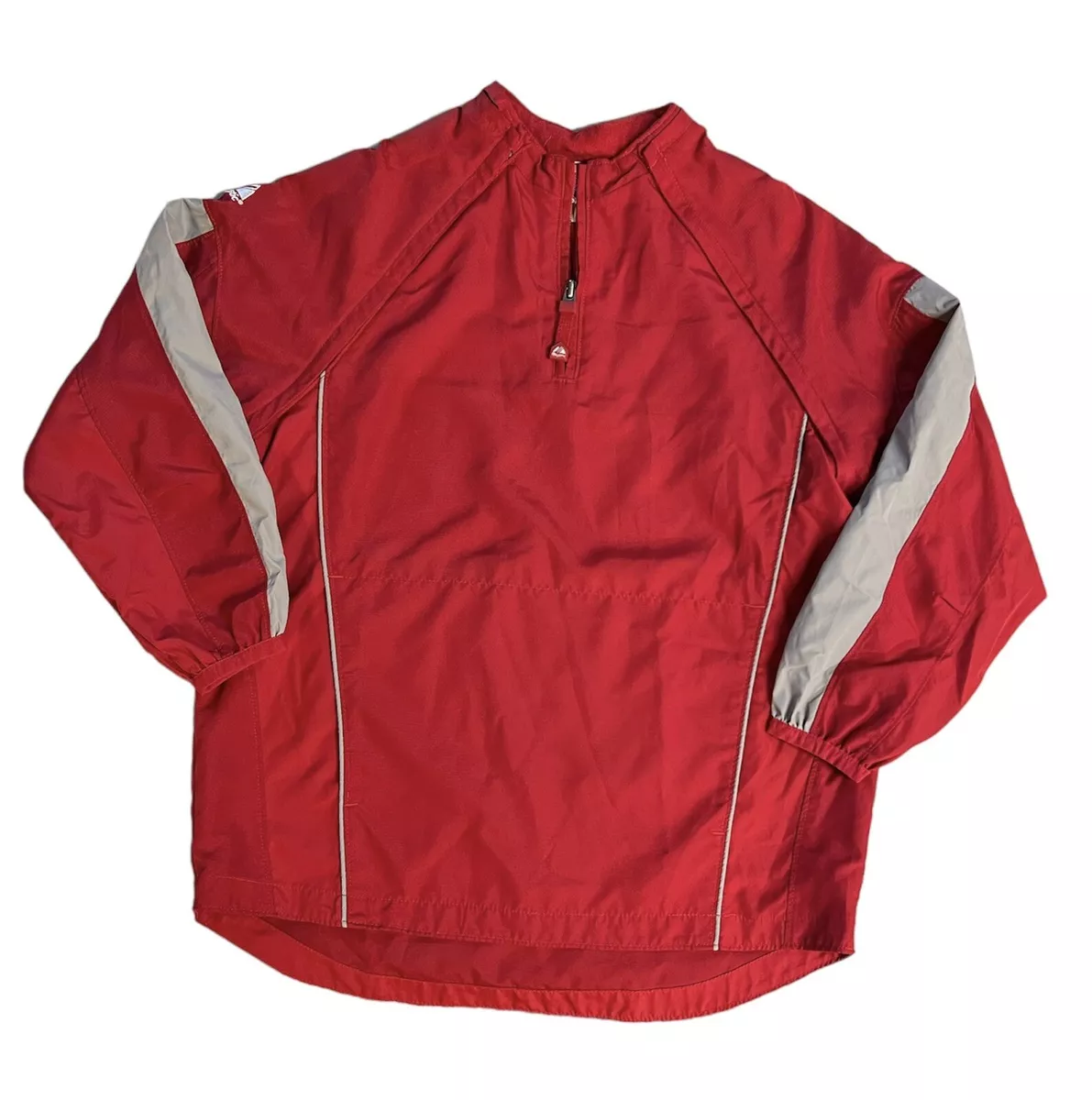 Majestic Youth Baseball Dugout Jacket with Removable Arms Red and Gray Size  Smal | eBay