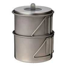 Snow Peak Titanium Mini Solo Combo Cook Set Titanium SCS-004TR w/ Tracking NEW