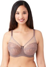 WACOAL 32 DD 855186 RETRO CHIC FULL FIGURE UNDERWIRE BRA, CAPPUCCINO, NWT 68