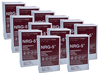 (18,17 /kg) 12x500g NRG-5 Notration, Kriesenvorsorge, Survival, Langzeitnahrung