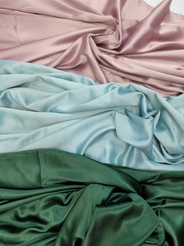 Hunter Green Heavy Satin Stretch Fabric sold by The yard Luxury Fabric Dress - Picture 5 of 5