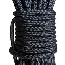 NEW 7/16" (11mm) x 100' Double Braid Static Line, Safety Rope, Black