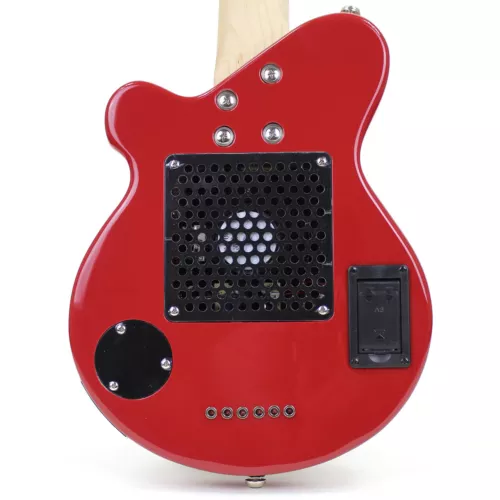 pignose pgg-200 mini electric travel guitar w/ built-in amp, candy apply red image 5