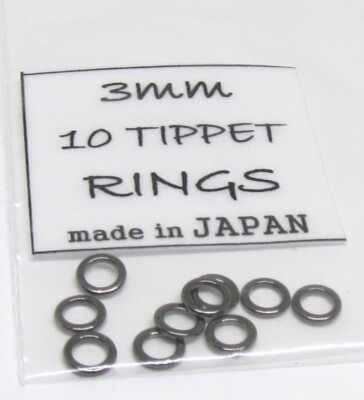 10) TIPPET RINGS size 3.0mm (orvis umpqua rio leader fly fishing)