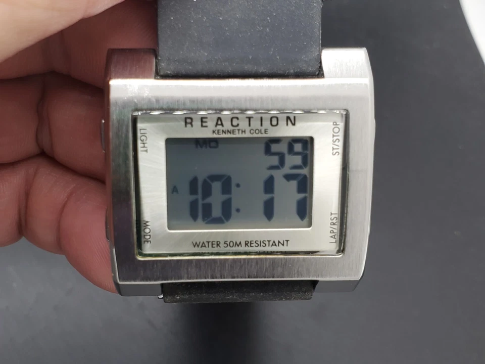 REACTION TM KENNETH COLE A126-03-RK5056 LCD S/S QUARTZ MEN'S WATCH - image 3 of 4