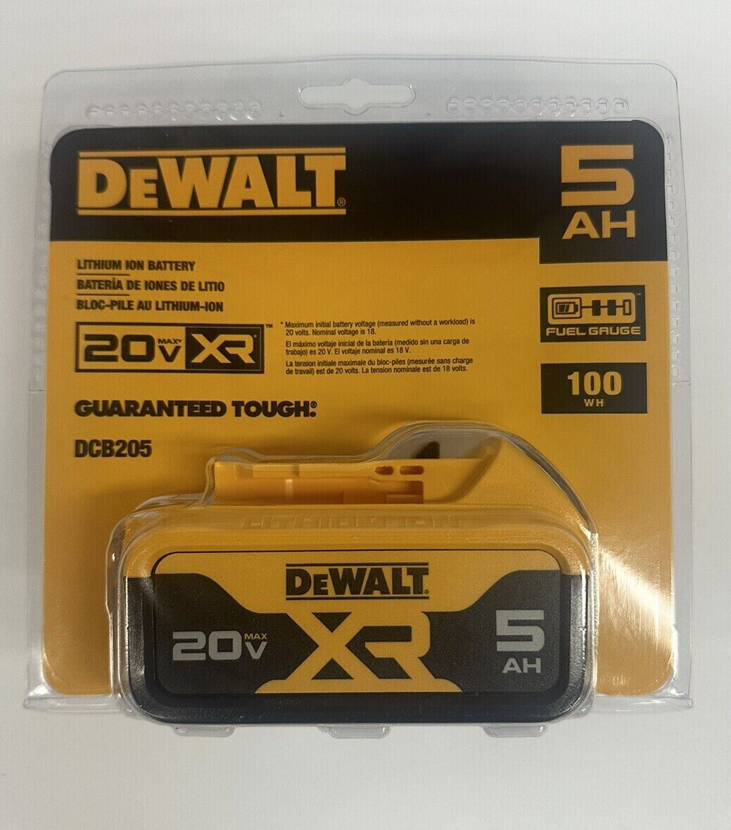 DeWalt DCB205 XR 5AH 20 Volt MAX Lithium Ion Power Tool Battery 2023