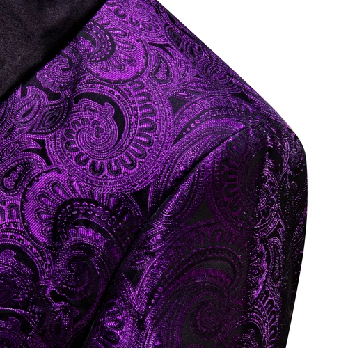 Para Hombres Floral Esmoquin Cena Chaqueta Calce Regular Chal Solapa Paisley Baile de graduación Fiesta Traje - Imagen 229 de 236