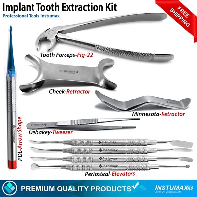 Periosteal Implant Tooth Extraction Kit PDL Arrow Shape Surgical Retractors
