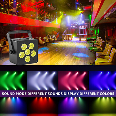 4PCS 6 LEDs PAR Light RGBW 6in1 Stage Lighting DMX512 DJ Disco Party Club Show