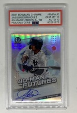 2021 Bowman Chrome JASSON DOMINGUEZ 40 Man Futures #66/99 AUTO PSA 10 Yankees