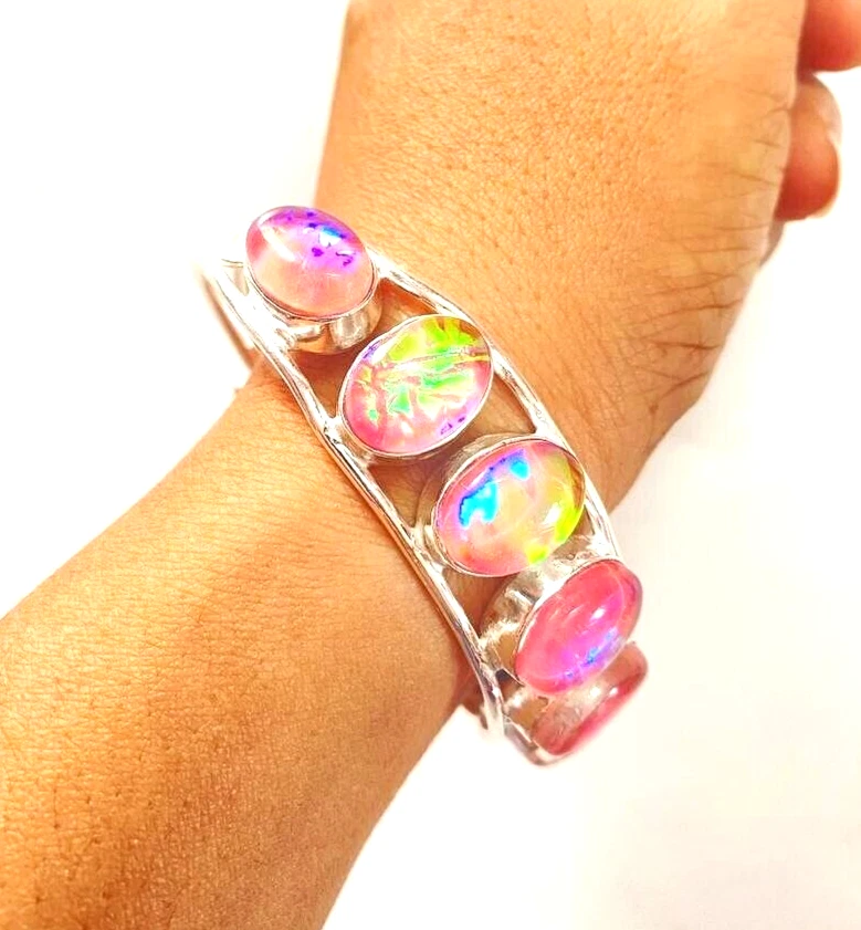 Australischer Triplett Opal Edelstein Handarbeit 925 Sterling Silber Schmuck ... - Bild 4 von 4