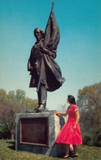 Jefferson Davis Statue Vicksburg Nat. Mil. Park Removed 2020 Vtg Postcard CP358
