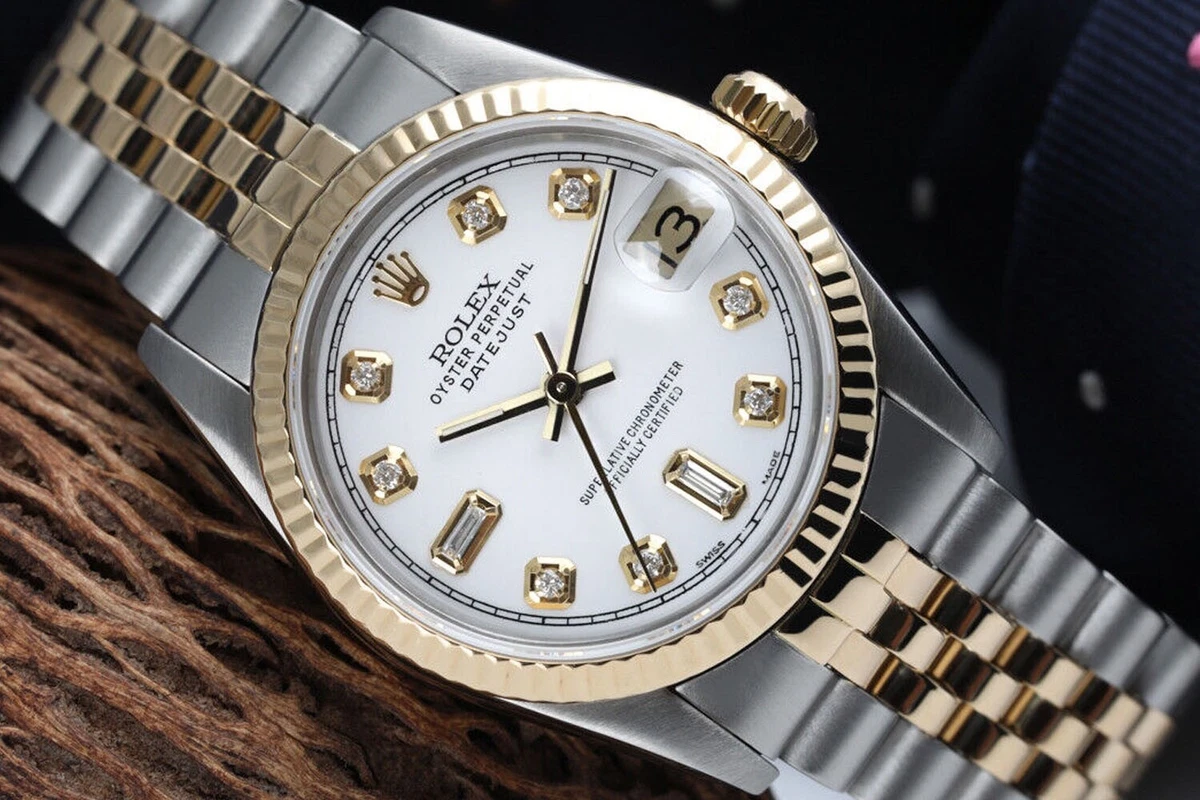 rolex datejust white face