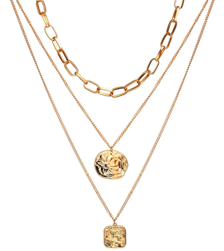 Gold Plated Ancient DOUBLE COIN Layered 