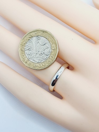 Plain Platinum 2.85mm Wedding Band Ring Size M Full English Hallmarked - Picture 18 of 21