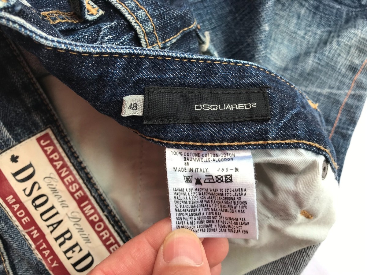DSQUARED2 RAW SELVEDGE DENIM CIMOSA JAPAN MEN'S SHORTS SIZE 34