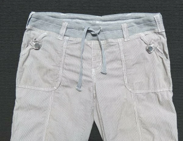 Pantalones cortos cosmo de algodón elástico a rayas marrón color puro para mujer EE. UU. M 30 8 10 Foto 2 de 4