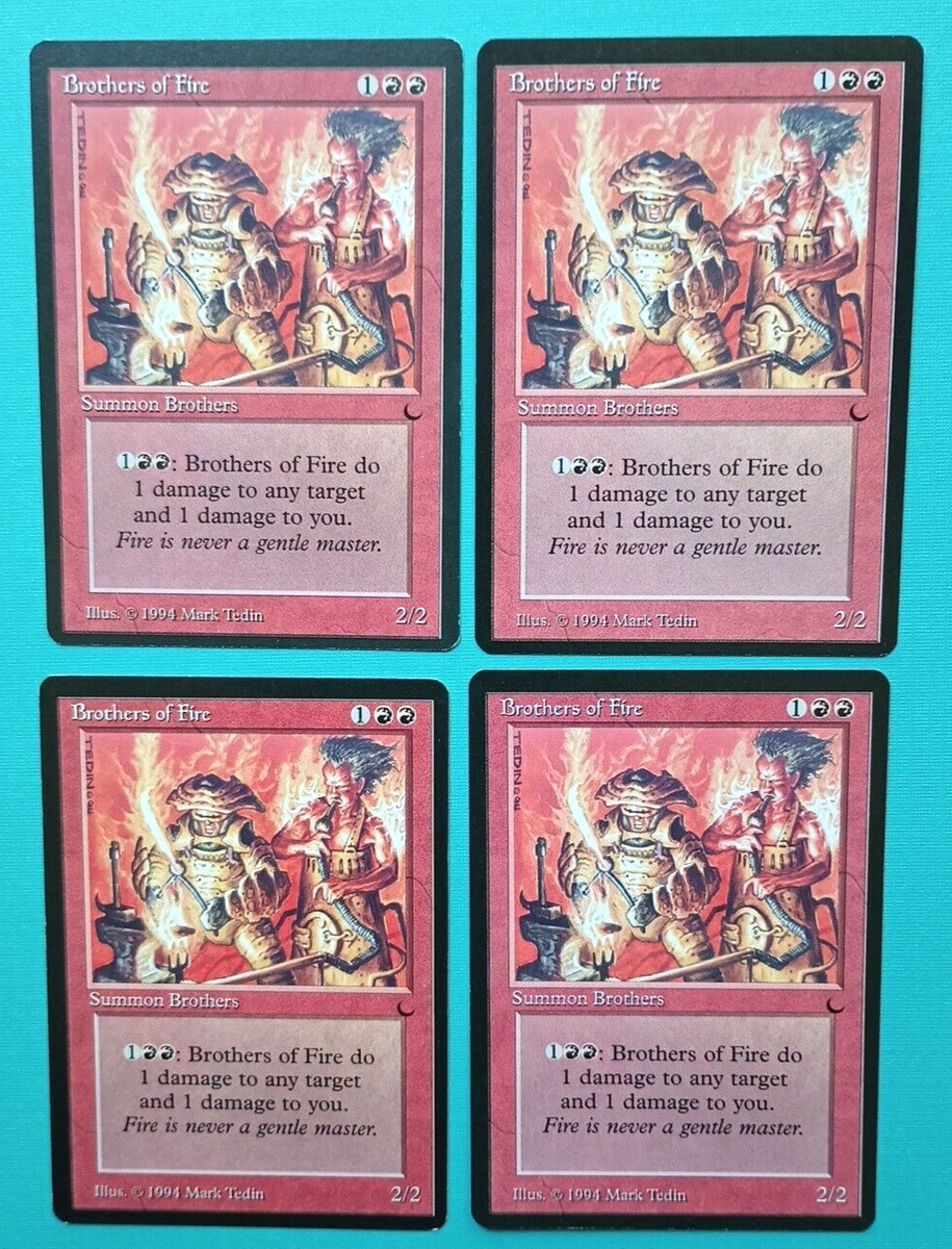 Magic the Gathering MTG The Dark BROTHERS OF FIRE X 4 LP/EX U 1994