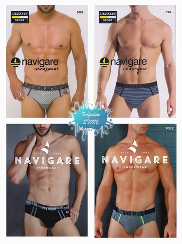 Slip uomo cotone bielastico soft fantasia righe e tinta unita NAVIGARE set  3 pz | eBay