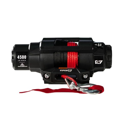 Viper 4500lbs V3 Winch Red Rope With Mount For Kawasaki Prairie 650 2001-2003 - Foto 2 di 3