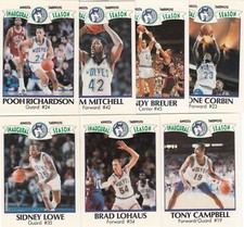 (2) 1989-90 Hoops Minnesota Timberwolves Set of 7 - Sam Mitchell Lowe Campbell