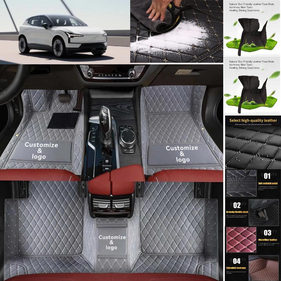 For Volvo EX30 Car Floor Mats All Weather Custom Carpets Waterproof Anti-Slip