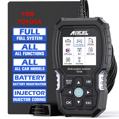 Ancel TD700 All System OBD2 Scanner Car Diagnostic Scan Tool TPMS FIT For Toyota