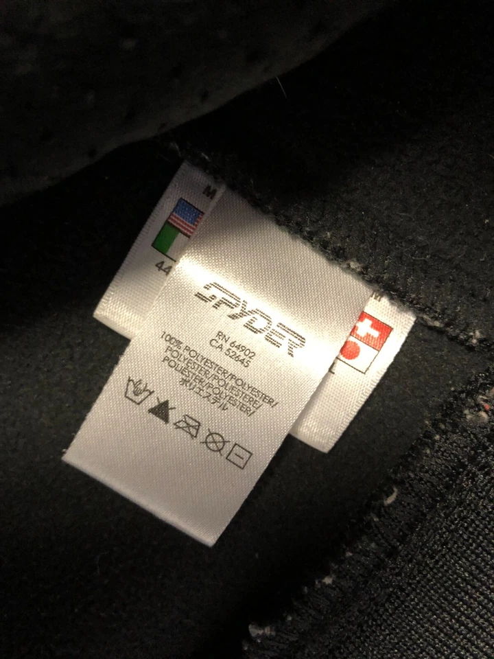 Sudadera Spyder para mujer mediana negra de punto forrada de lana con logotipo cremallera sudadera con capucha Foto 4 de 4